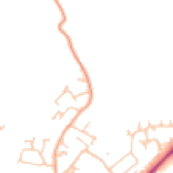 Daytime road noise heatmap for WR14 1DH