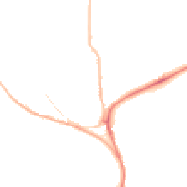 Night-time road noise heatmap for WR14 1PD