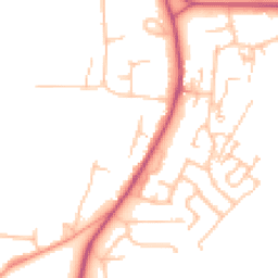 Daytime road noise heatmap for WR14 3JE