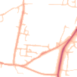 Daytime road noise heatmap for WR14 3RU