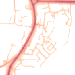 Daytime road noise heatmap for WR14 3SN