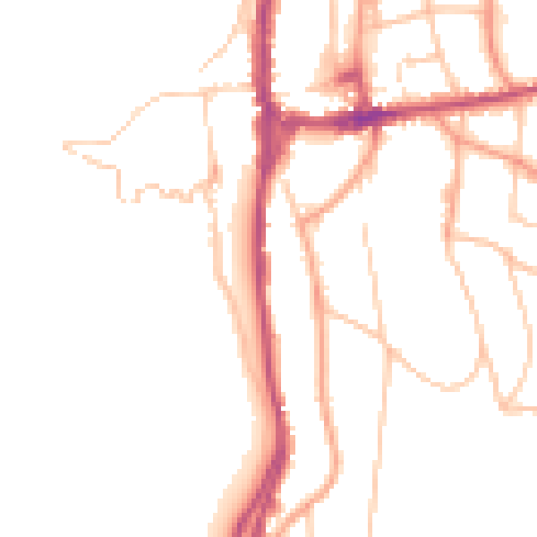 Daytime road noise heatmap for WR14 4RH