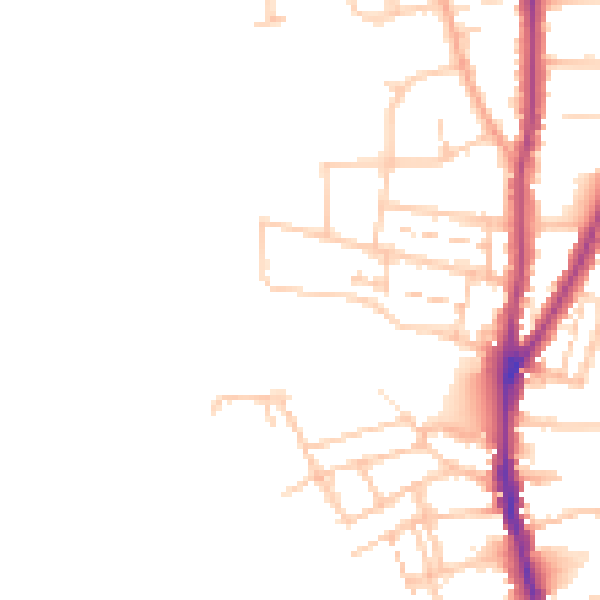 Daytime road noise heatmap for WR3 7AF