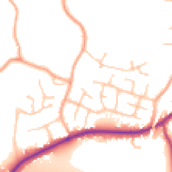 Daytime road noise heatmap for WR3 7TS