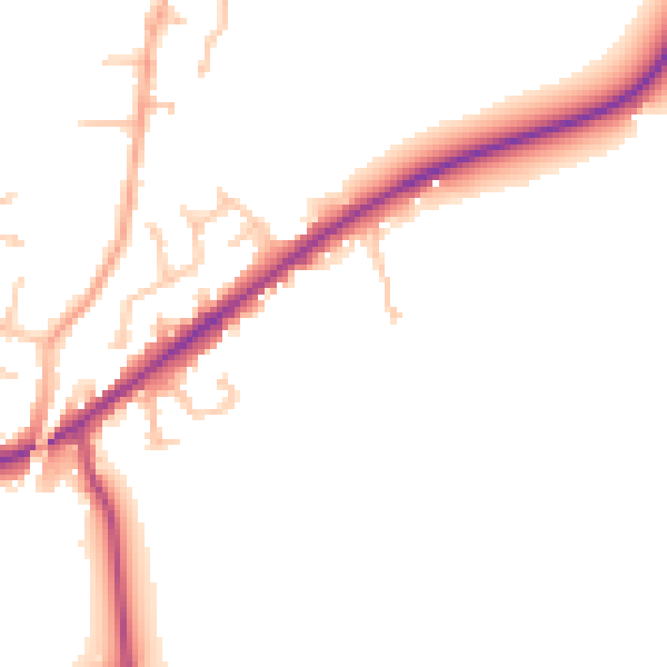 Daytime road noise heatmap for WR3 8FA