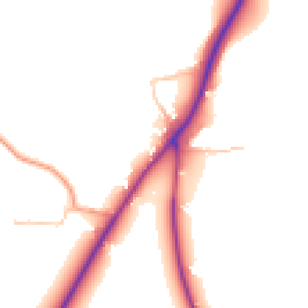Daytime road noise heatmap for WR3 8TE