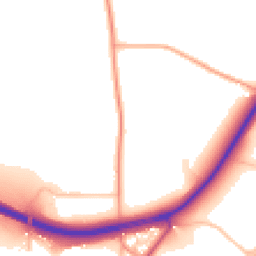 Daytime road noise heatmap for WR9 0BE