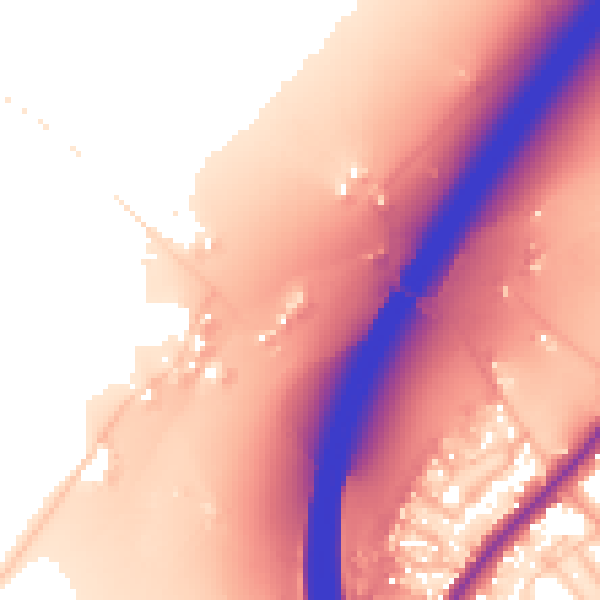 Daytime road noise heatmap for WR9 0BX