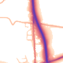 Daytime road noise heatmap for WR9 0EA