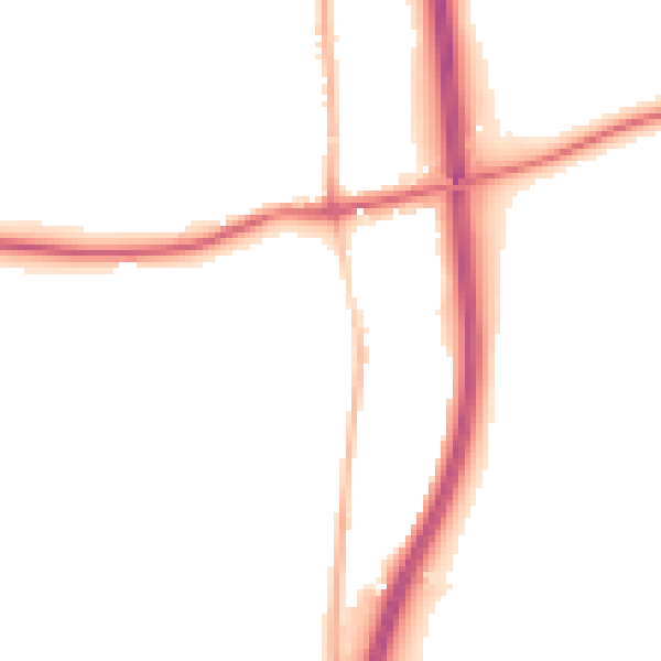 Night-time road noise heatmap for WR9 0ER