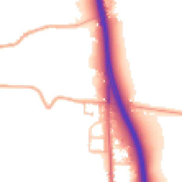 Daytime road noise heatmap for WR9 0FL