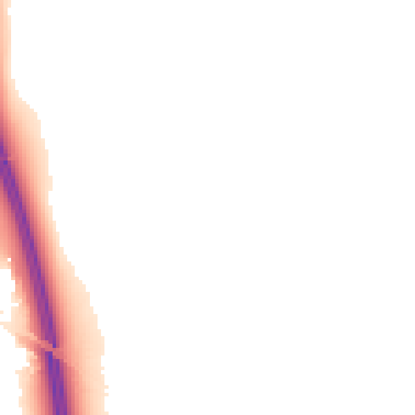 Night-time road noise heatmap for WR9 7DP
