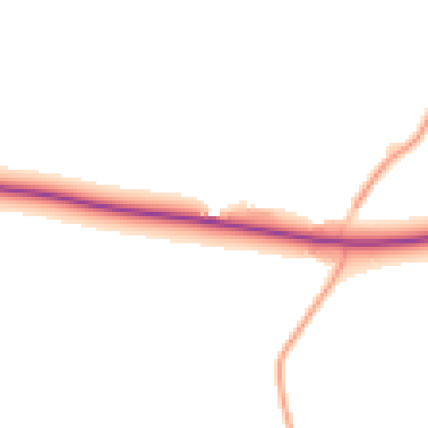 Daytime road noise heatmap for WR9 7DZ