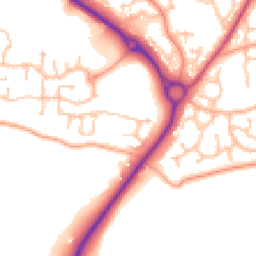Daytime road noise heatmap for WR9 7GR
