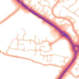Daytime road noise heatmap for WR9 7JT