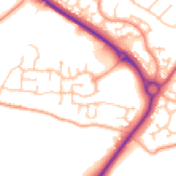 Daytime road noise heatmap for WR9 7LT