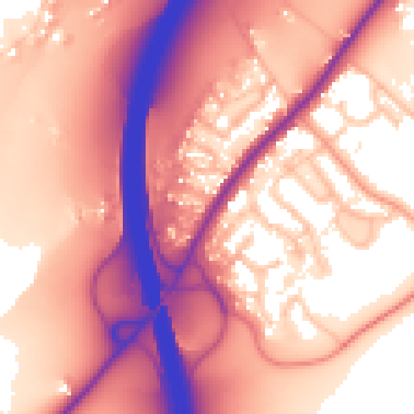 Daytime road noise heatmap for WR9 7PA
