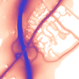 Daytime road noise heatmap for WR9 7PX