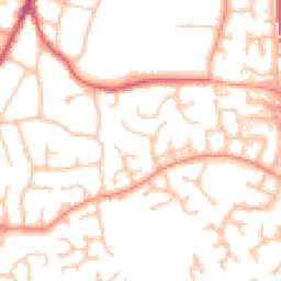 Daytime road noise heatmap for WR9 7RR