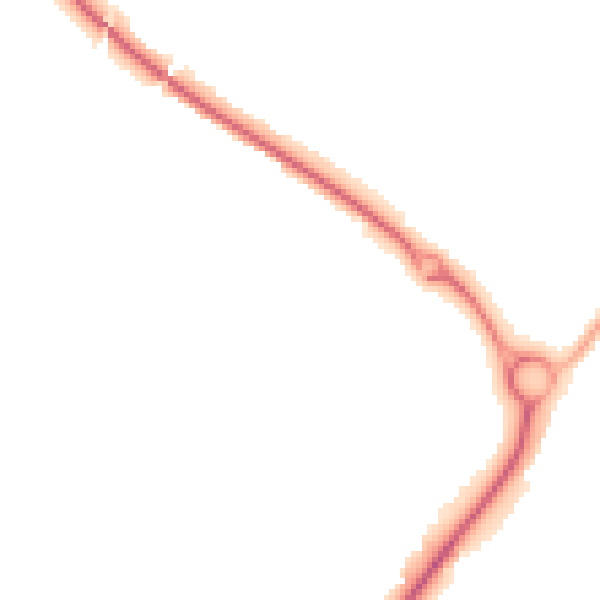 Night-time road noise heatmap for WR9 7ST