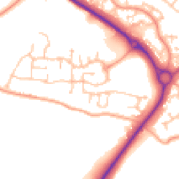 Daytime road noise heatmap for WR9 7TF
