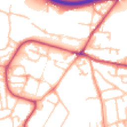 Daytime road noise heatmap for WR9 8ES