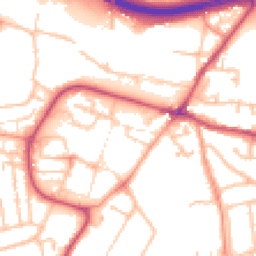 Daytime road noise heatmap for WR9 8EW
