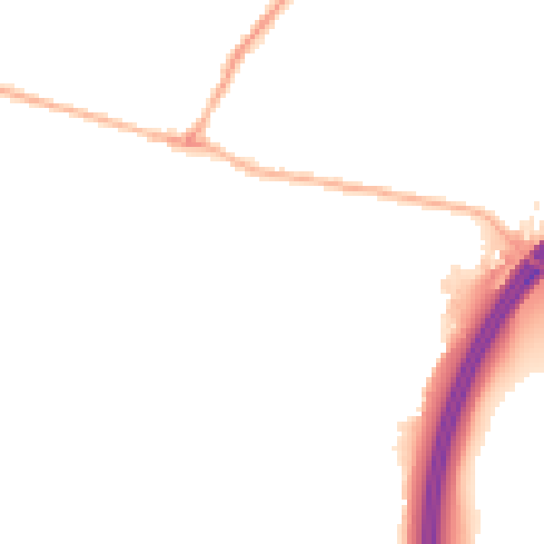 Night-time road noise heatmap for WR9 8HF