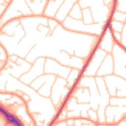 Daytime road noise heatmap for WR9 8NH