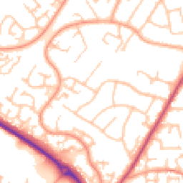 Daytime road noise heatmap for WR9 8NN
