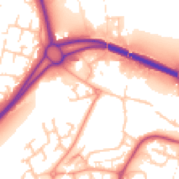 Daytime road noise heatmap for WR9 9AF