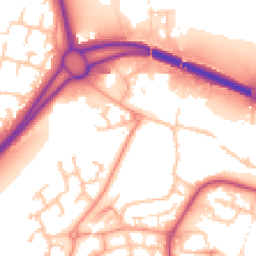 Daytime road noise heatmap for WR9 9AL
