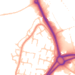 Daytime road noise heatmap for WR9 9EA