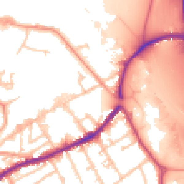 Daytime road noise heatmap for WS10 8BL