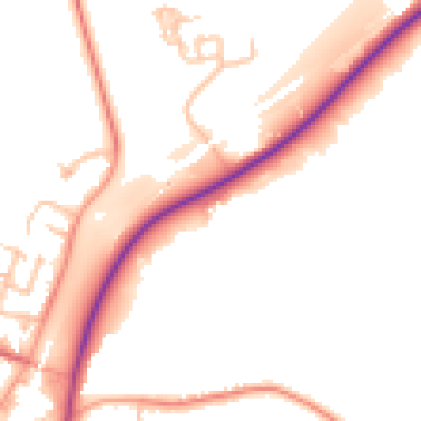 Daytime road noise heatmap for WS12 0AB