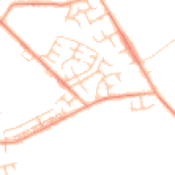 Daytime road noise heatmap for WS12 0FA