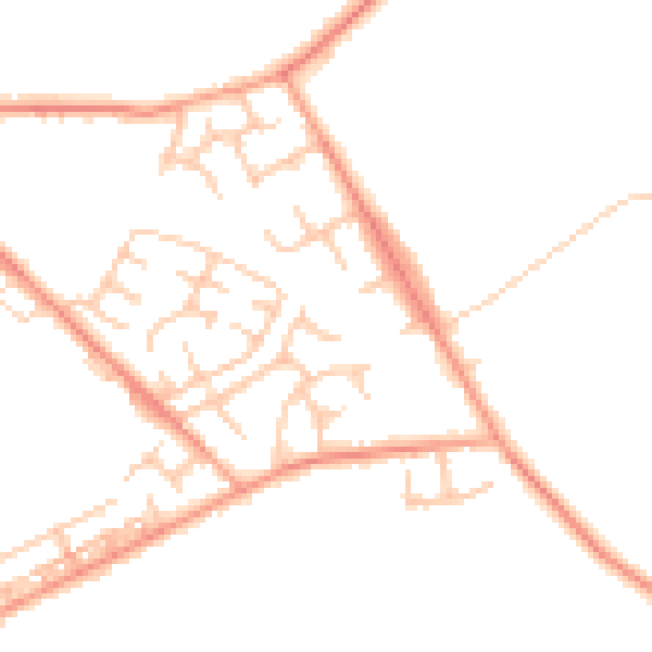 Daytime road noise heatmap for WS12 0FE