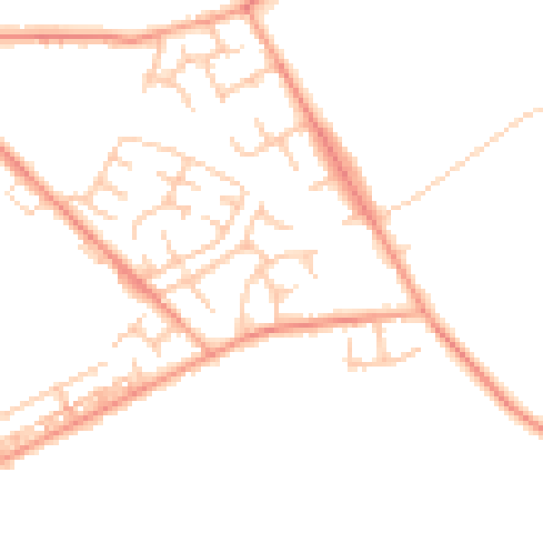 Daytime road noise heatmap for WS12 0FG