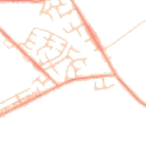 Daytime road noise heatmap for WS12 0FH