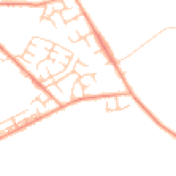 Daytime road noise heatmap for WS12 0FJ