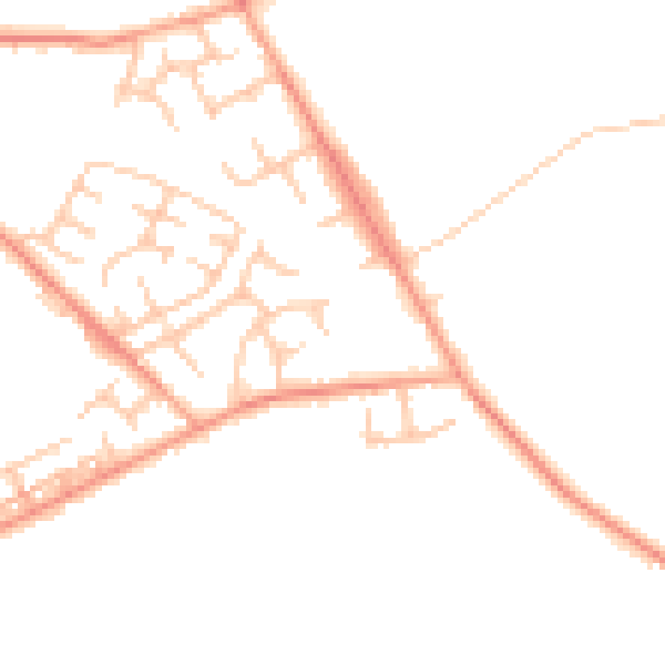 Daytime road noise heatmap for WS12 0FL