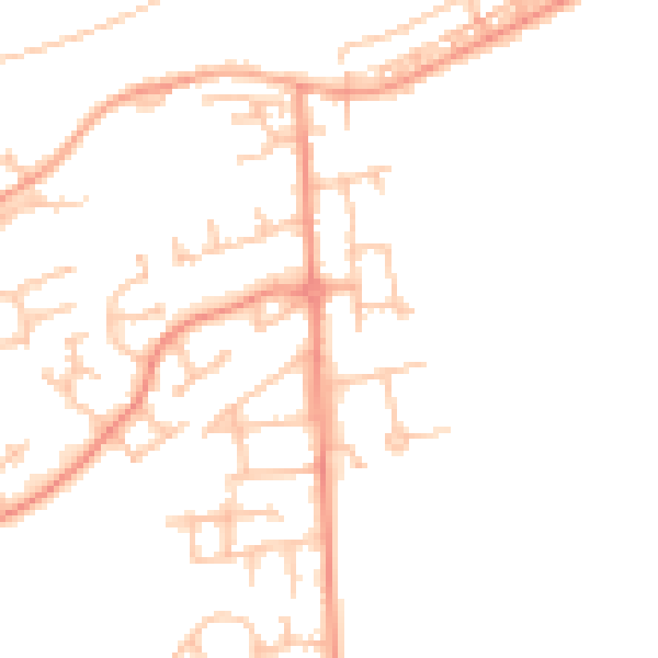 Daytime road noise heatmap for WS12 0FT
