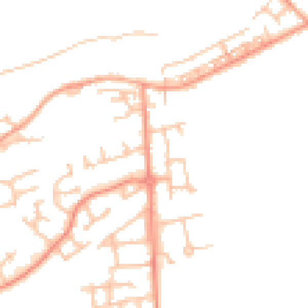 Daytime road noise heatmap for WS12 0FW