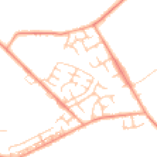 Daytime road noise heatmap for WS12 0JS