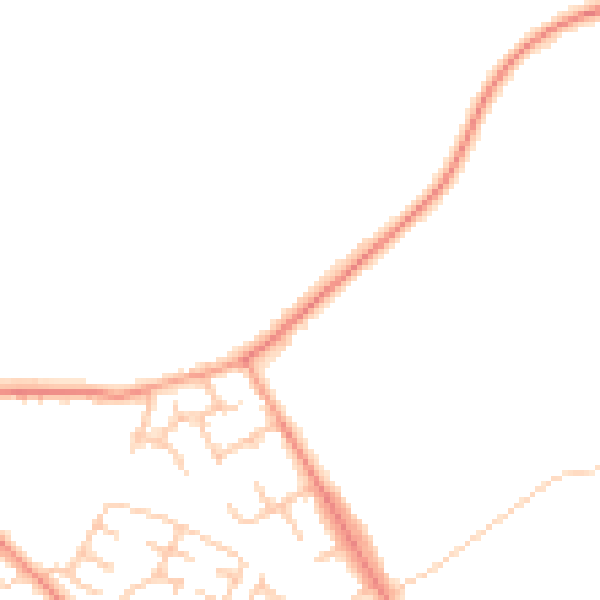 Daytime road noise heatmap for WS12 0PG