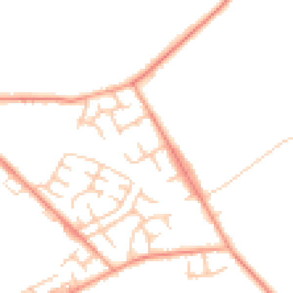 Daytime road noise heatmap for WS12 0PR