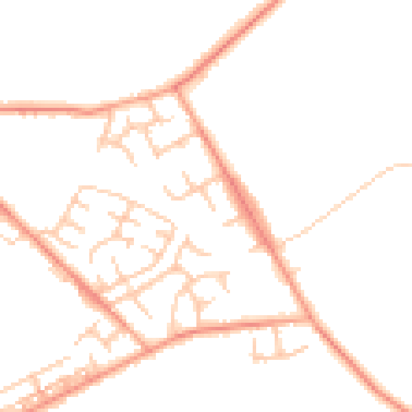 Daytime road noise heatmap for WS12 0PS