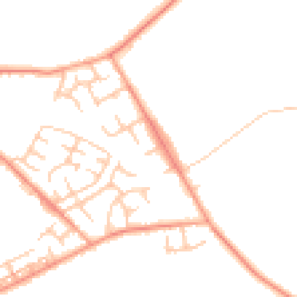 Daytime road noise heatmap for WS12 0PT