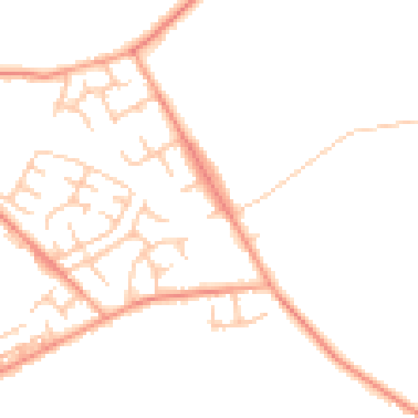 Daytime road noise heatmap for WS12 0PU