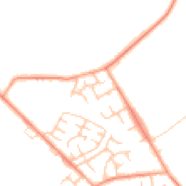 Daytime road noise heatmap for WS12 0SP